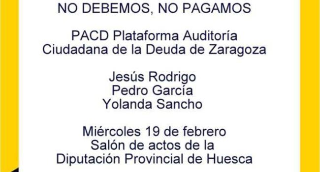 marchas dignidad charla deuda Uesca