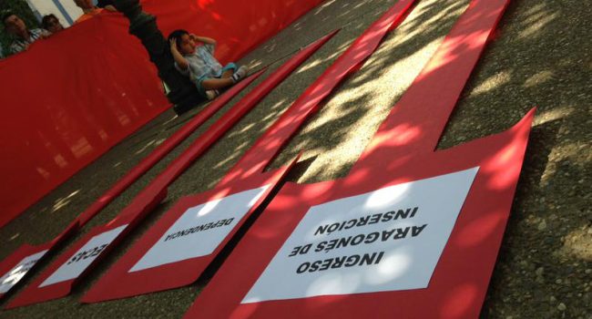 La concentración ha tenido lugar a las puertas de la DGA. Foto: @palomekeiu