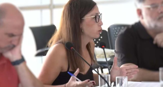 María Milián interviene en el pleno municipal