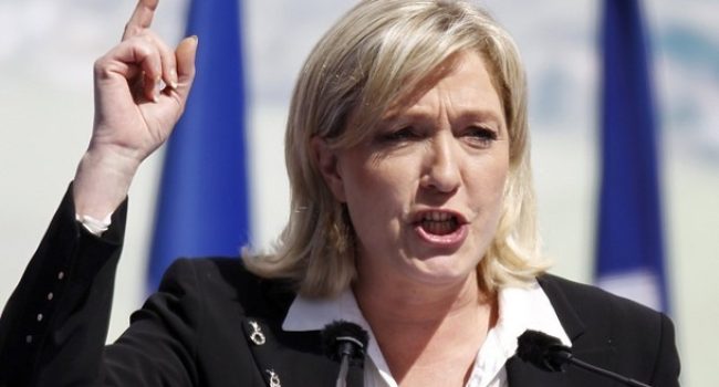 Marine Le Pen del Frente Nacional francés.