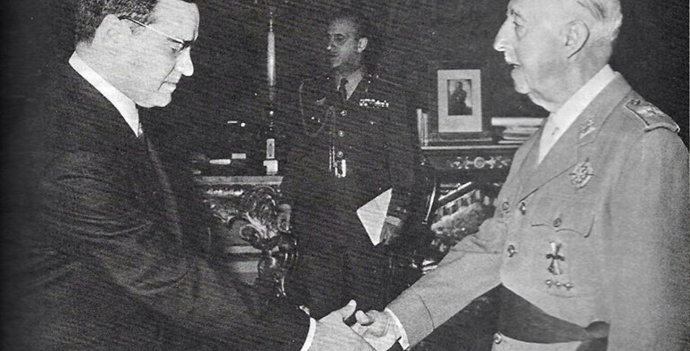 Martín Villa con Francisco Franco.