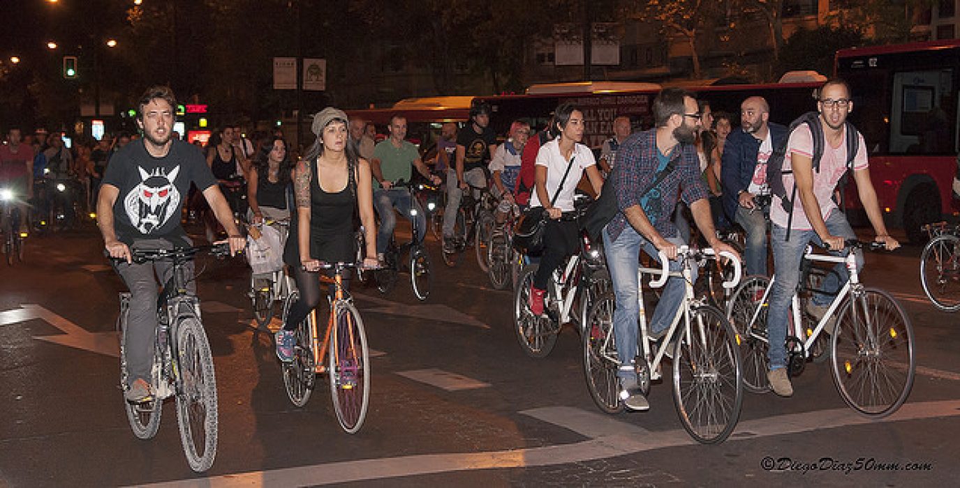 Masa Crítica de Pedalea. Foto: Diego Díaz (AraInfo)