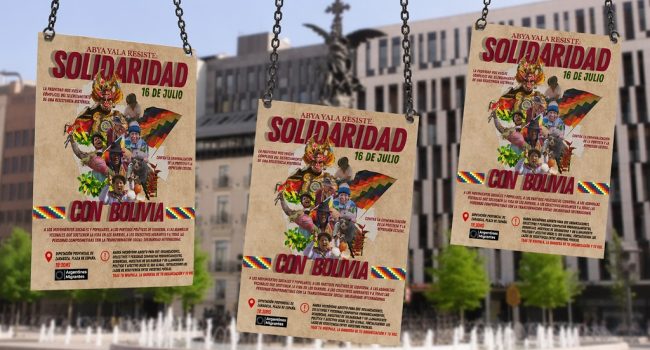 mck Zaragoza se moviliza en solidaridad con el pueblo boliviano y contra la represión estatal Colectivo de Argentines Migrantes Aragón solidario e internacionalista