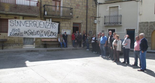 Protesta en Biscarrués.