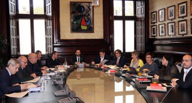 Foto: Reunión de la Mesa del Parlament