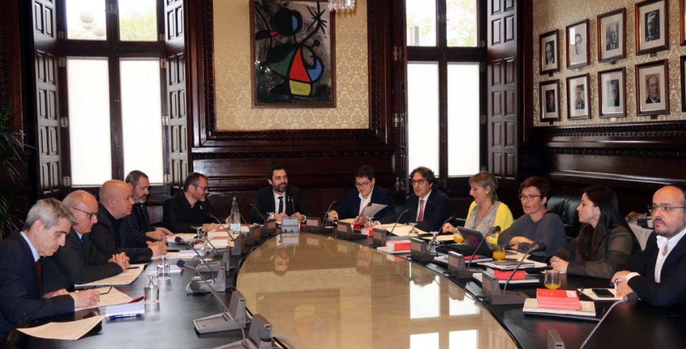 Foto: Reunión de la Mesa del Parlament