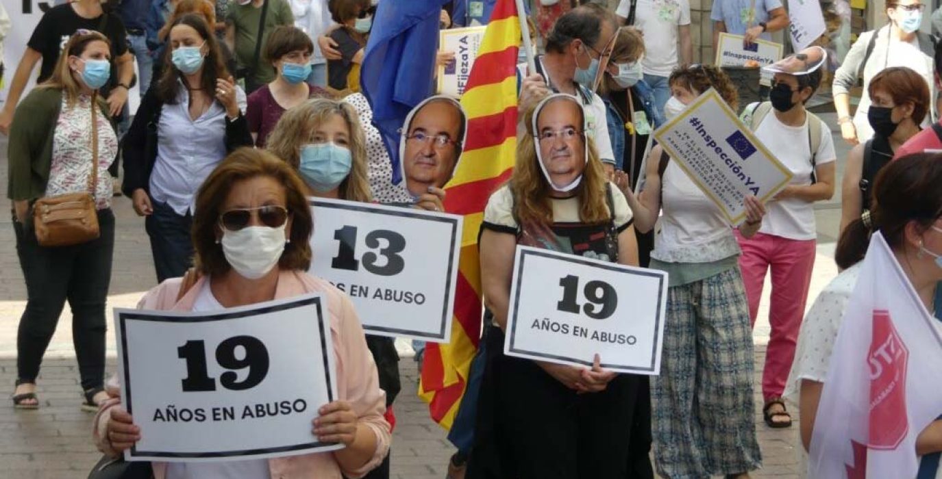 Imagen de archivo de una movilización contra el abuso de temporalidad. | Foto: STEPA
