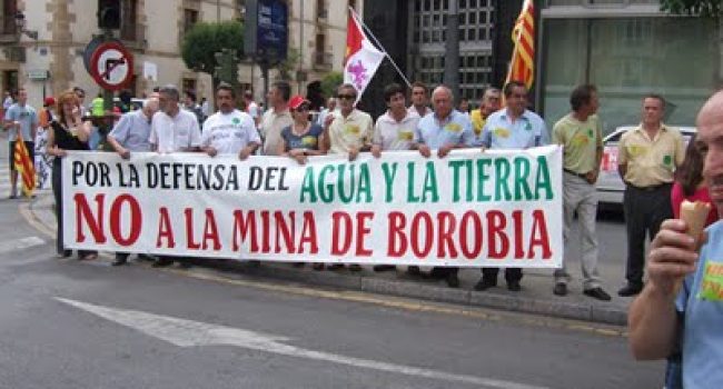 no a la mina de borobia