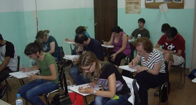 Alumnos y alumnas de aragonés. Foto: Nogara