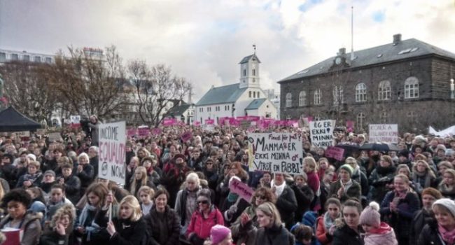 Protesta por la igualdad salarial en 2016. Foto: SocialistAction.