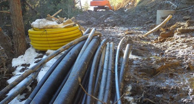 Obras para la captación de aguas de la Fuente del Pino. Foto: Ecologistas en Acción