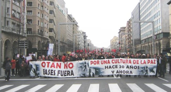 Zaragoza volverá a ser escenario de una manifestación contra la OTAN.