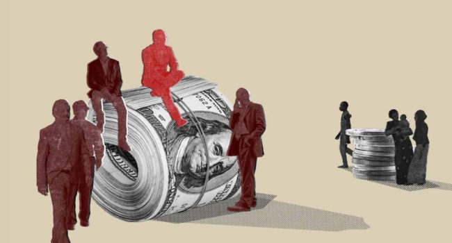 Detalle de una ilustración del informe de Oxfam Intermón