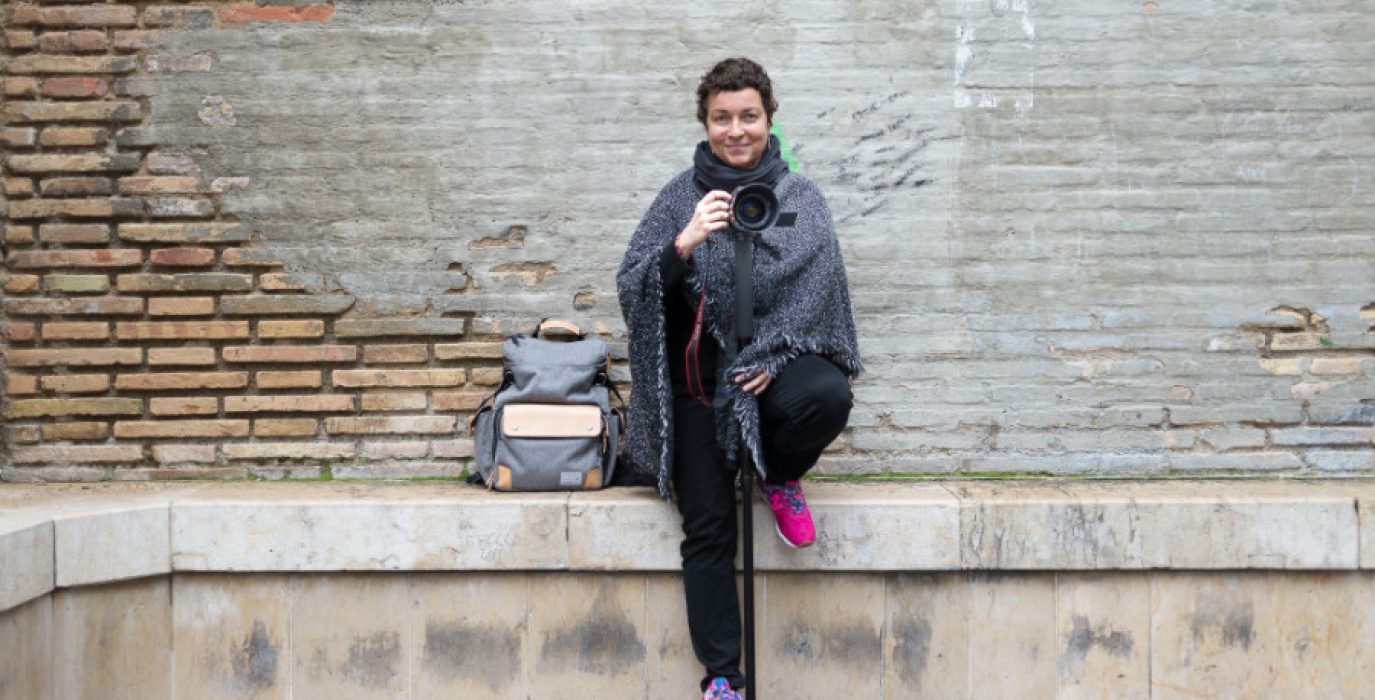 La fotoperiodista y documentalista Maria Torres Solanot, en Zaragoza, febrero 2017 Foto: Pablo Ibáñez (AraInfo)