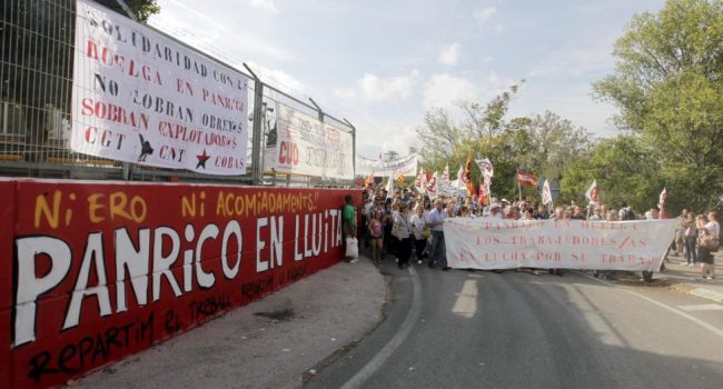 Manifestación de la plantilla de Panrico en Santa Perpètua de Mogoda. Foto: Agencias