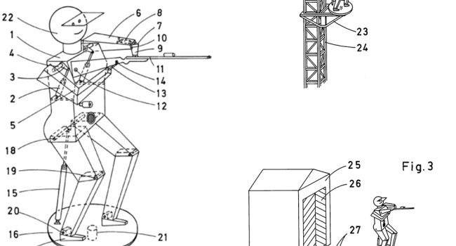 Esquema del funcionamiento de la patenta del robot ahuyenta animales patentado por Julio Luzán, oscense