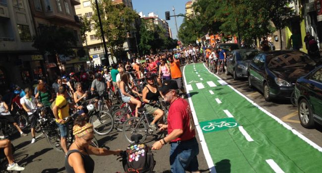 Imagen de archivo de la marcha en bici de Pedalea. Foto: Pedalea Zaragoza