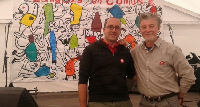 Pedro Santisteve y Alberto Cubero. Foto: Zaragoza en Común.