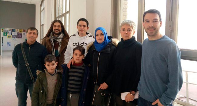 Chahrazed Abderrahim y el Sindicato de Inquilinas de Zaragoza. Foto: Rocío Durán.