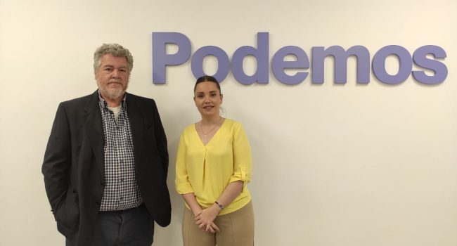 Maru Díaz y Juan López de Uralde | Foto: Podemos Aragón.
