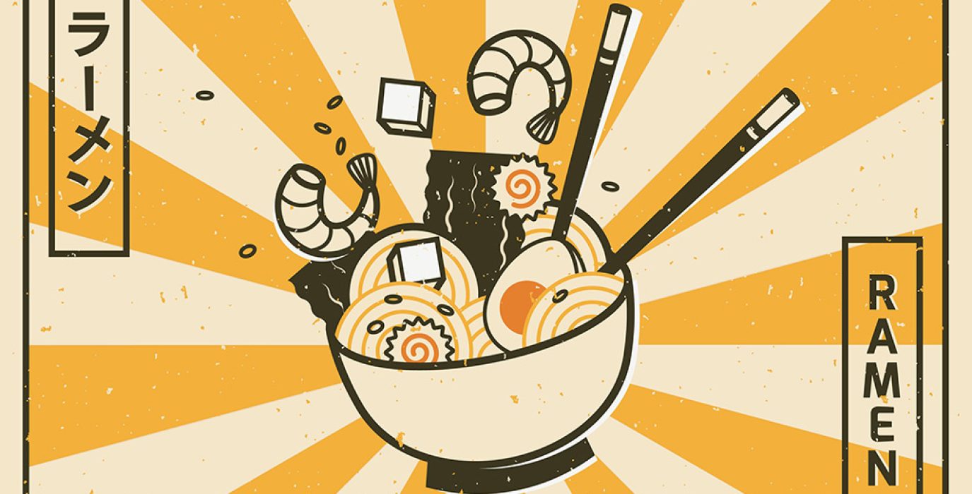 Ramen en estilo manga