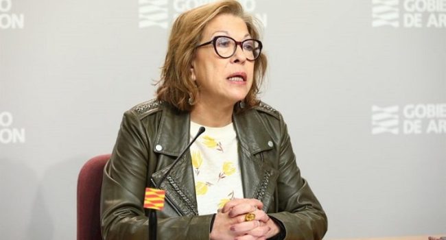 Pilar Ventura, Consejera de Sanidad del Gobierno de Aragón.