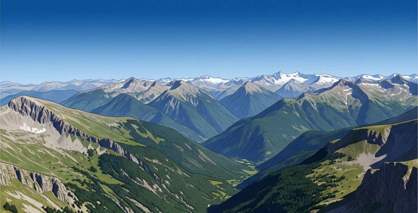 pirineo digno Aragón dibuxo envista Pirineu aragonés
