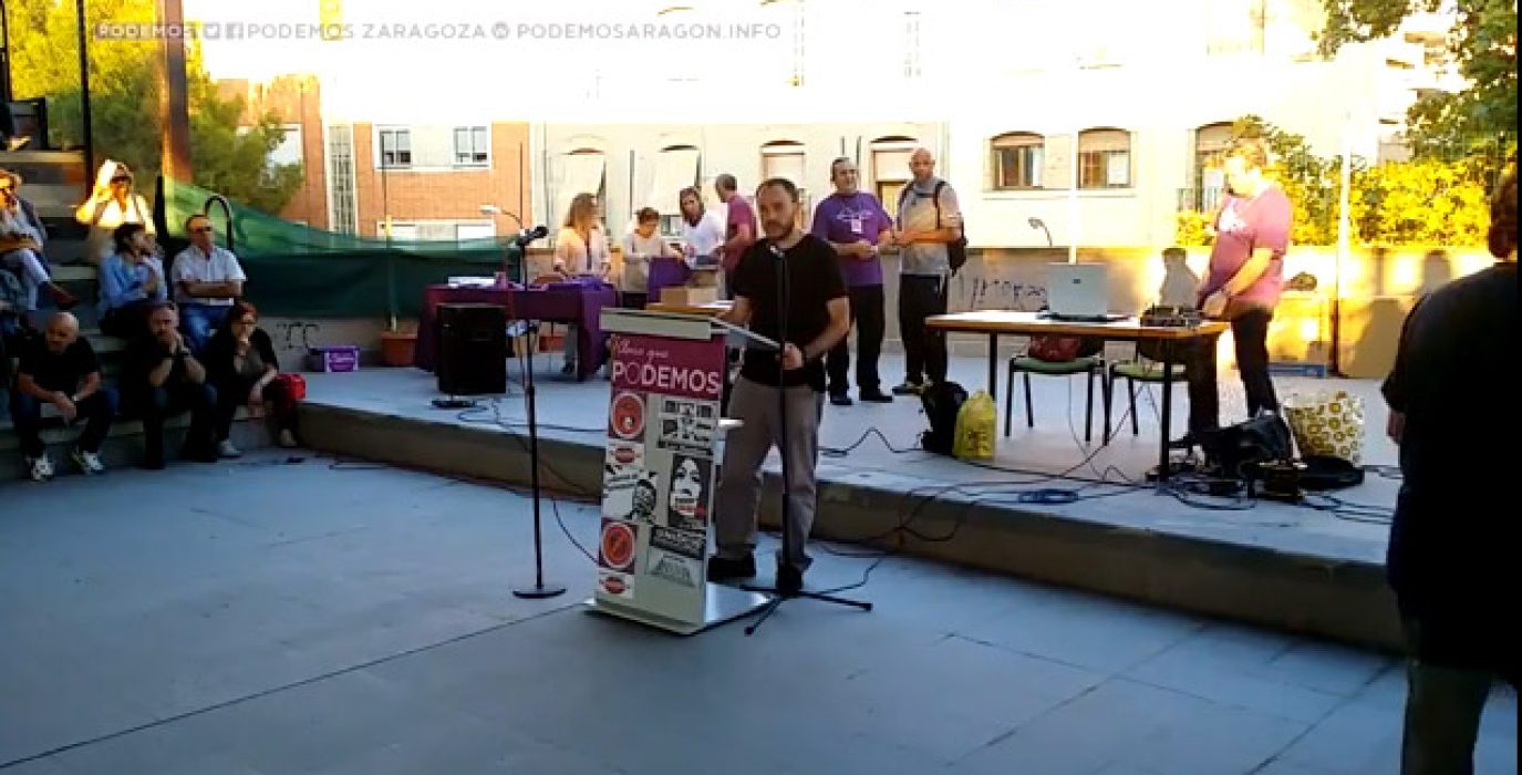 Una imagen de la asamblea de Podemos. Foto: Podemos Zaragoza