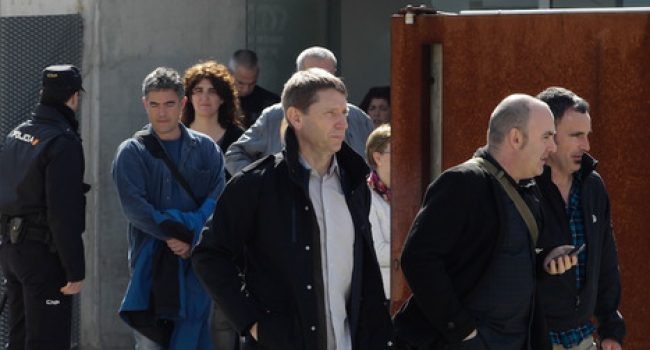 En la imagen los procesados a la salida del jui