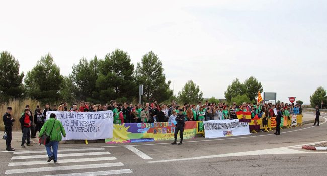 Imagen de la protesta en 2013. Foto: CCOO Uesca.