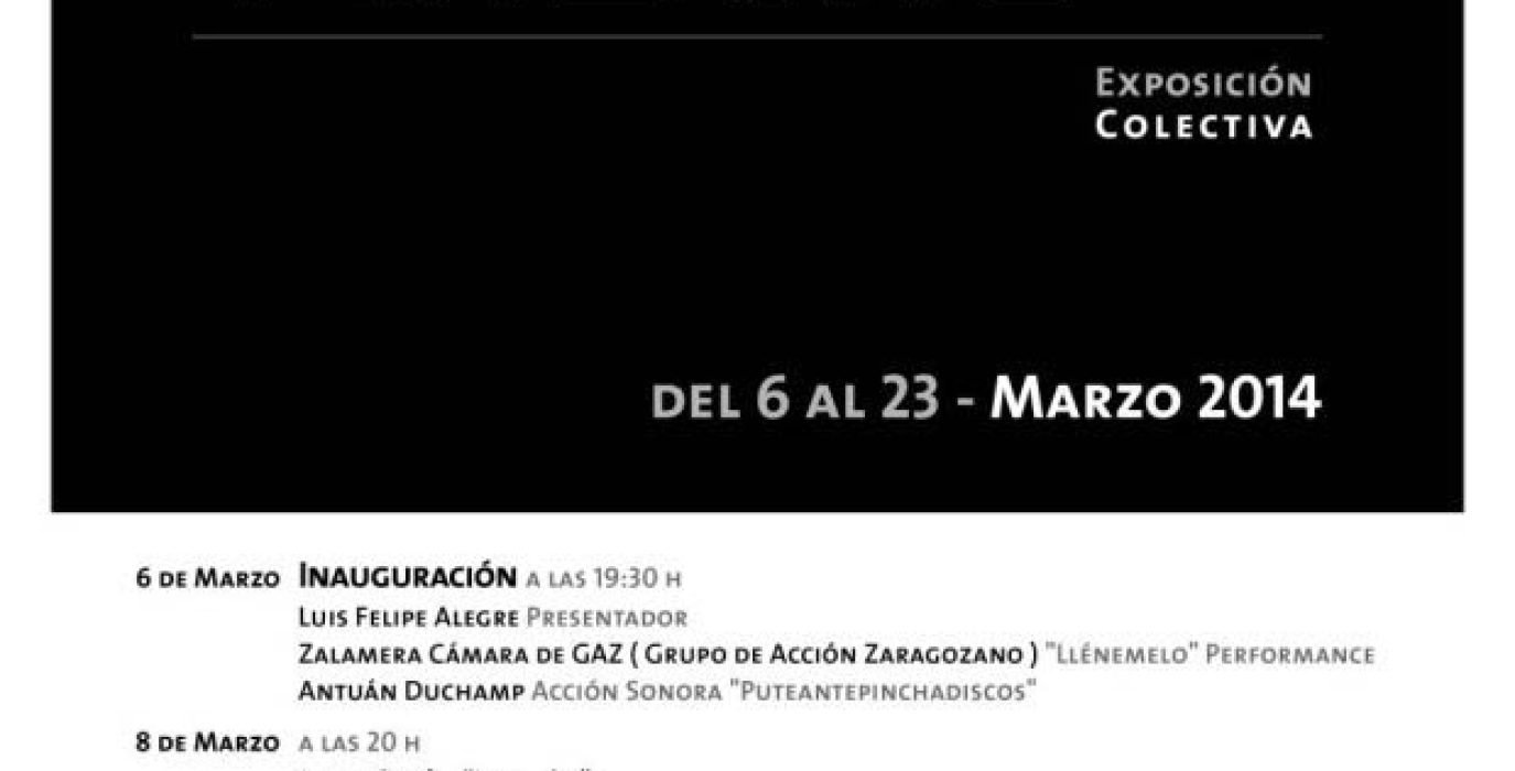 "En Zaragoza, aparte de las definiciones. Aparte, pute... Arte. Un poco reírse de todo, un mucho de crear y un muchísimo de hacer lo 
que les da la real gana.
21 artistas zaragozan@s exponiéndose a que les critiquen, aunque les 
trae sin cuidado.