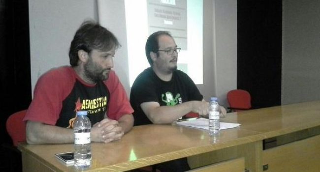 Dabi Lahiguera y Valentín Cazaña durante el acto en Tarazona. Foto: @Puyalon