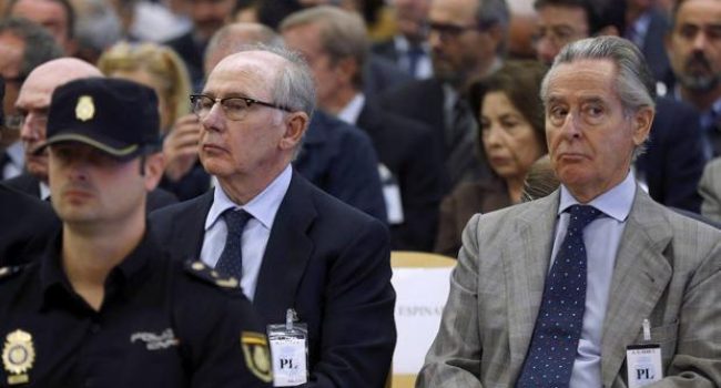 Rato y Blesa durante una sesión del juicio.