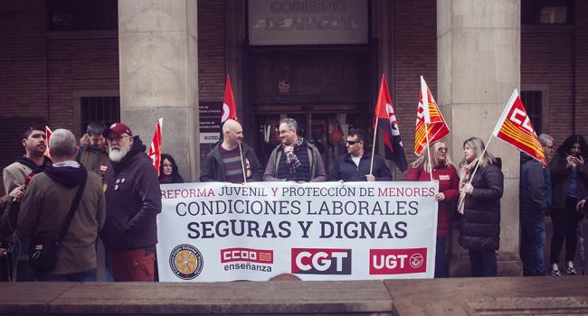Concentración en Zaragoza. | Foto: CCOO