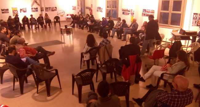 Asamblea celebrada este jueves en el CSC Luis Buñuel. Foto: @arainfonoticias