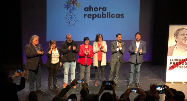Presentación en Madrid de la candidatura a las europeas de Ahora Repúblicas.