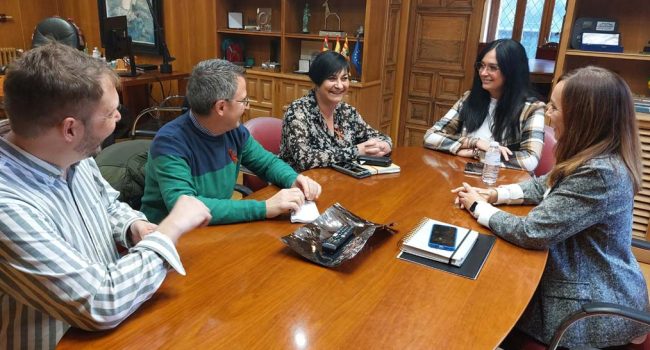 Una representación de CHA se reunió con la Alcaldesa de Uesca. Foto: CHA