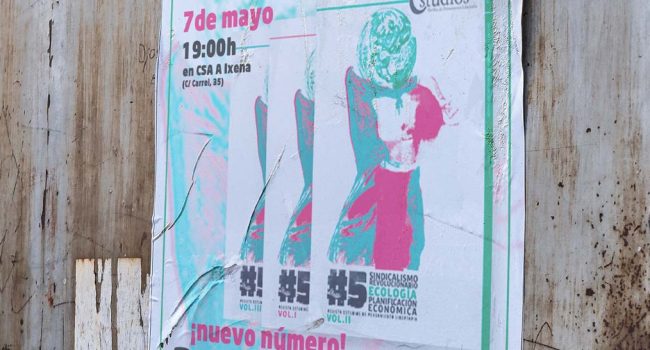 Recreación con el cartel de la cita en Teruel