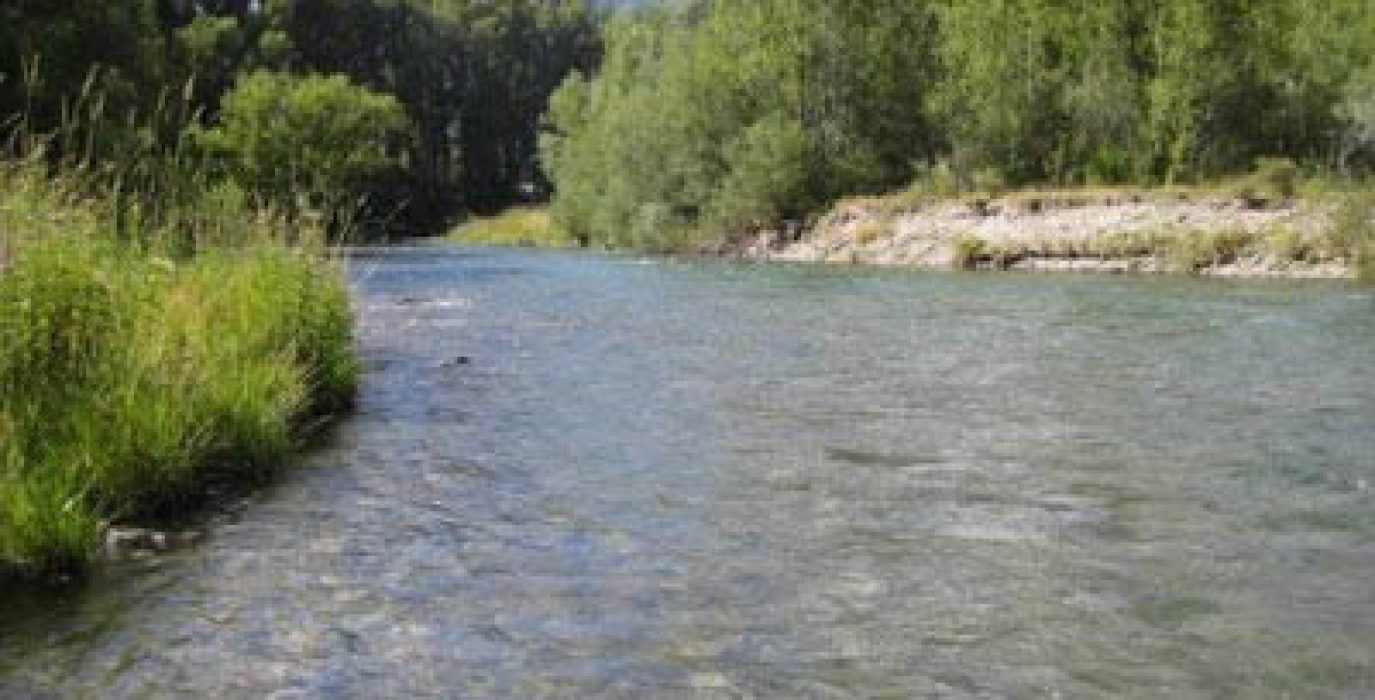 Río Galligo contaminado con lindano. Foto: Coordinadora Biscarrués Mallos de Riglos