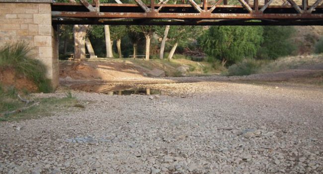 Grave situación del río Pancrudo. Foto COAGRET