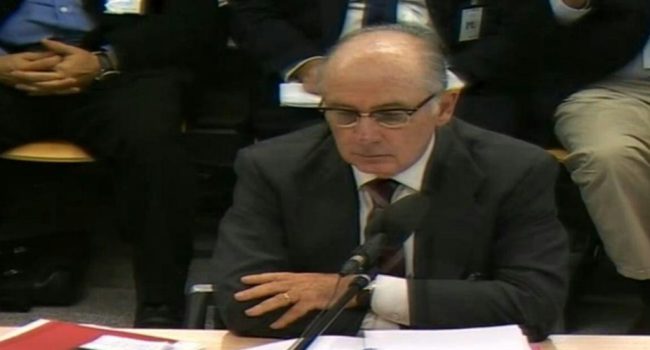Rodrigo Rato compareciendo en la Audiencia Nacional.