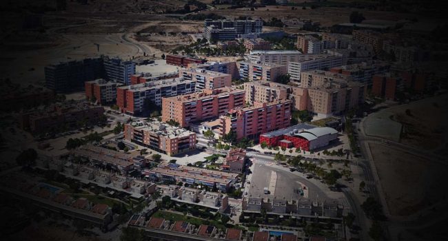 Recreación a partir de una vista del barrio del servicio de Google Maps