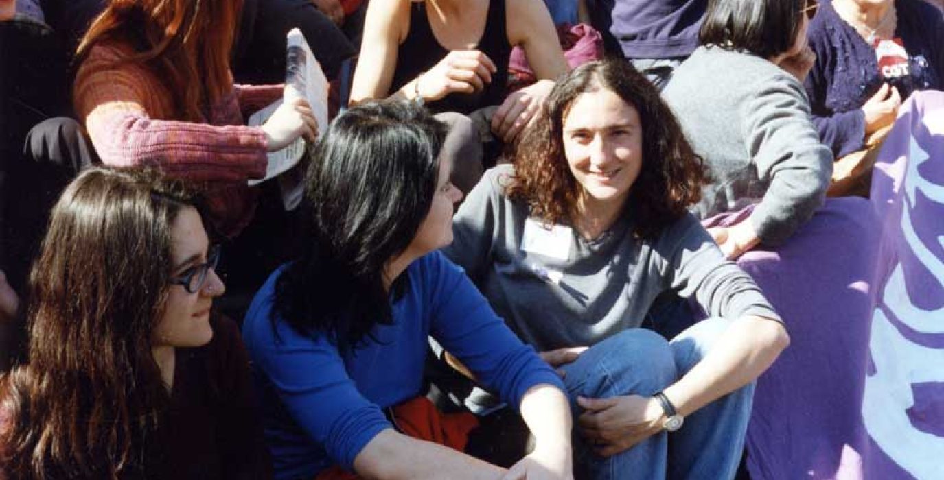 Rudas durante la huelga de mujeres de 2001 en Zaragoza. Foto: Esther Moreno