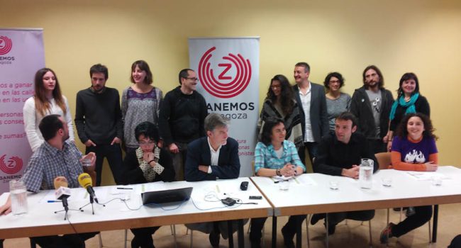Las y los candidatos durante la rueda de prensa de presentación. Foto: @arainfonoticias