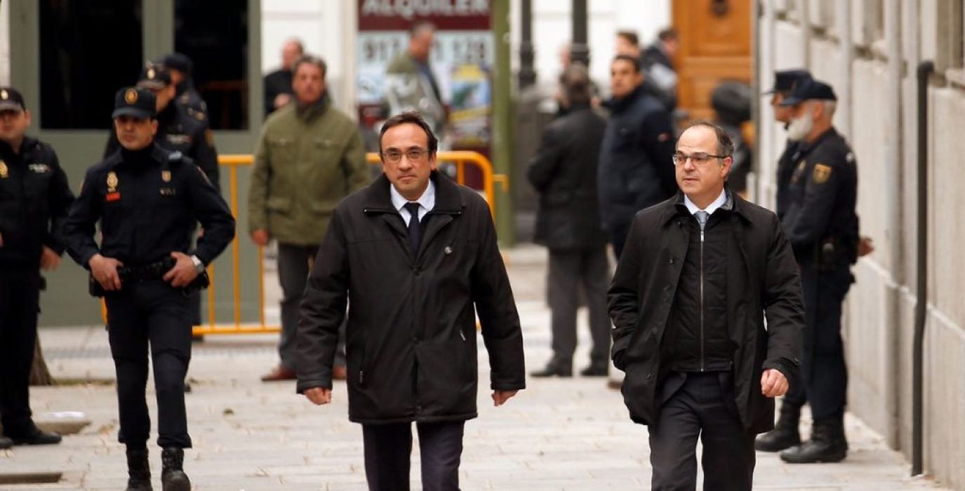 Rull y Turull a su llegada al Supremo antes de ser encarcelados. Foto: Junts per Catalunya (Twitter)