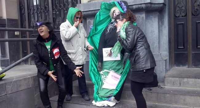 El acto del Frente Anti Lomce se realizó este sábado en Zaragoza. Foto: CGT