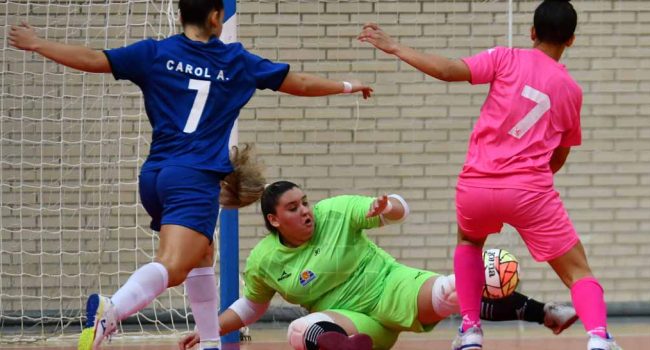 Lance en la portería del Sala Zaragoza en el partido de la presente jornada. Foto: Sala Zaragoza