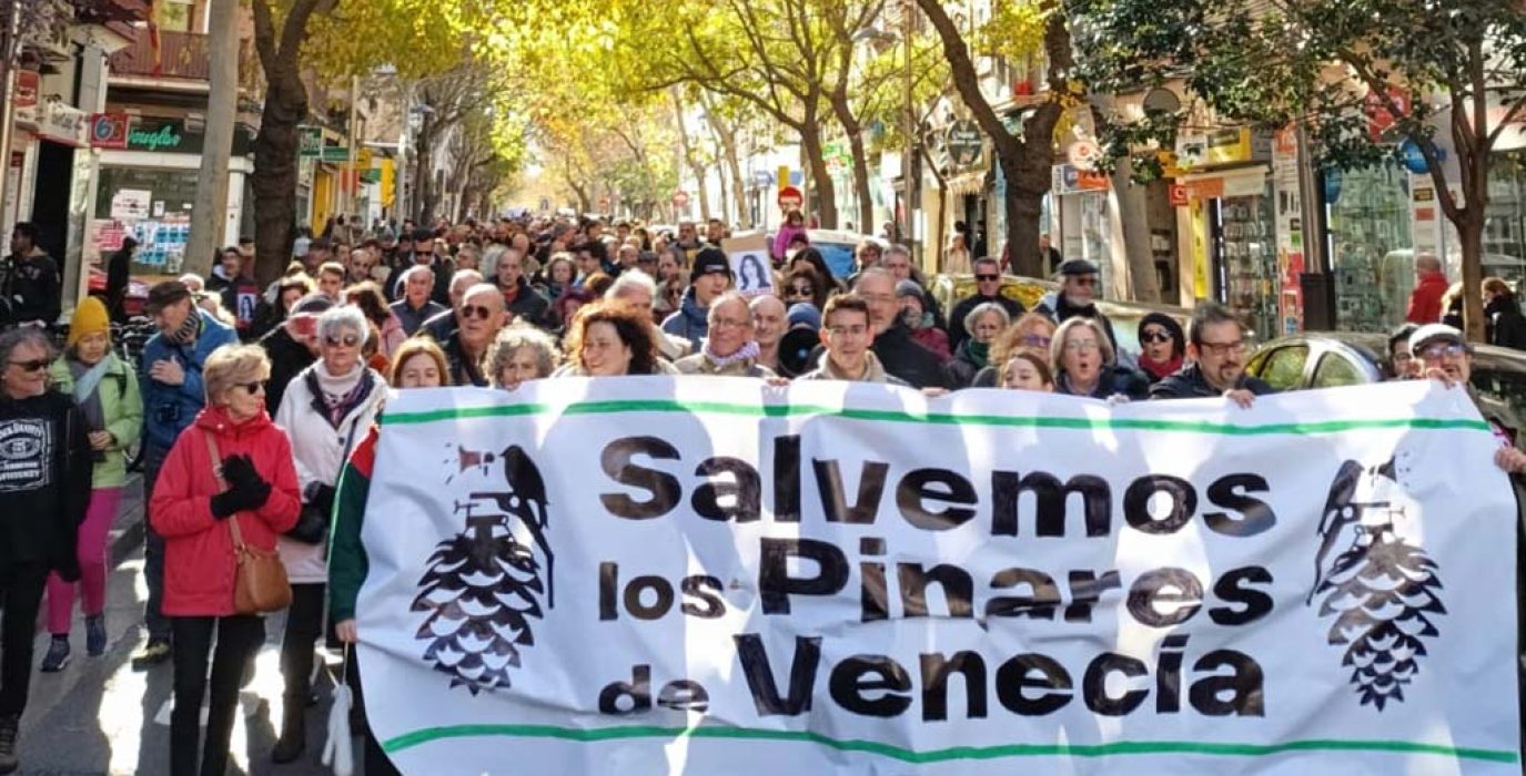 La marcha desciende la Avenida América. | Foto: Germán Berbegal