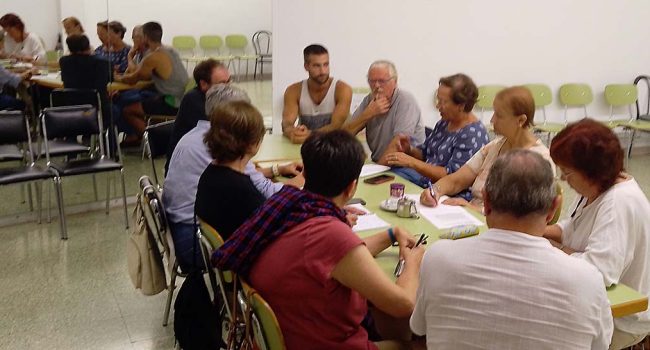 Un instante de la reunión de la plataforma este miércoles.