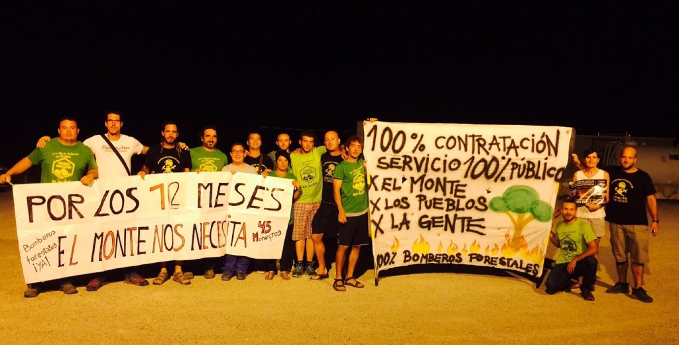 Trabajadores del Operativo de Incendios y los Espacios Naturales Protegidos con sus familiares durante el encierro.